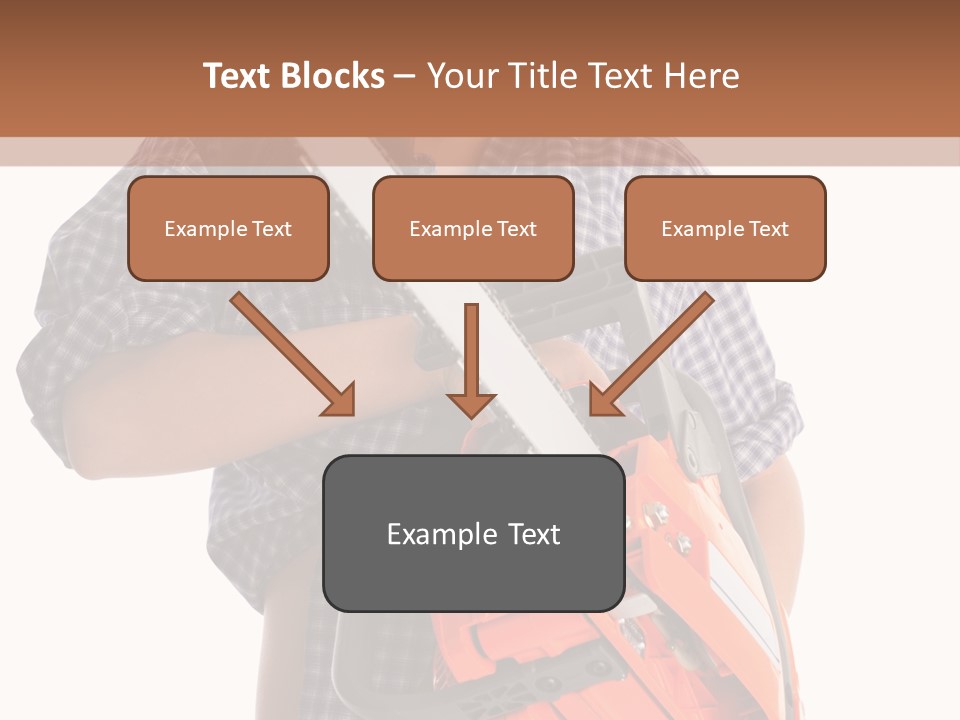 Standing Caucasian Carpenter PowerPoint Template