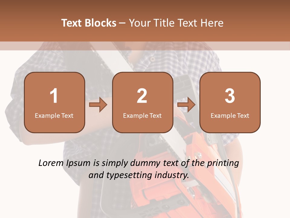 Standing Caucasian Carpenter PowerPoint Template