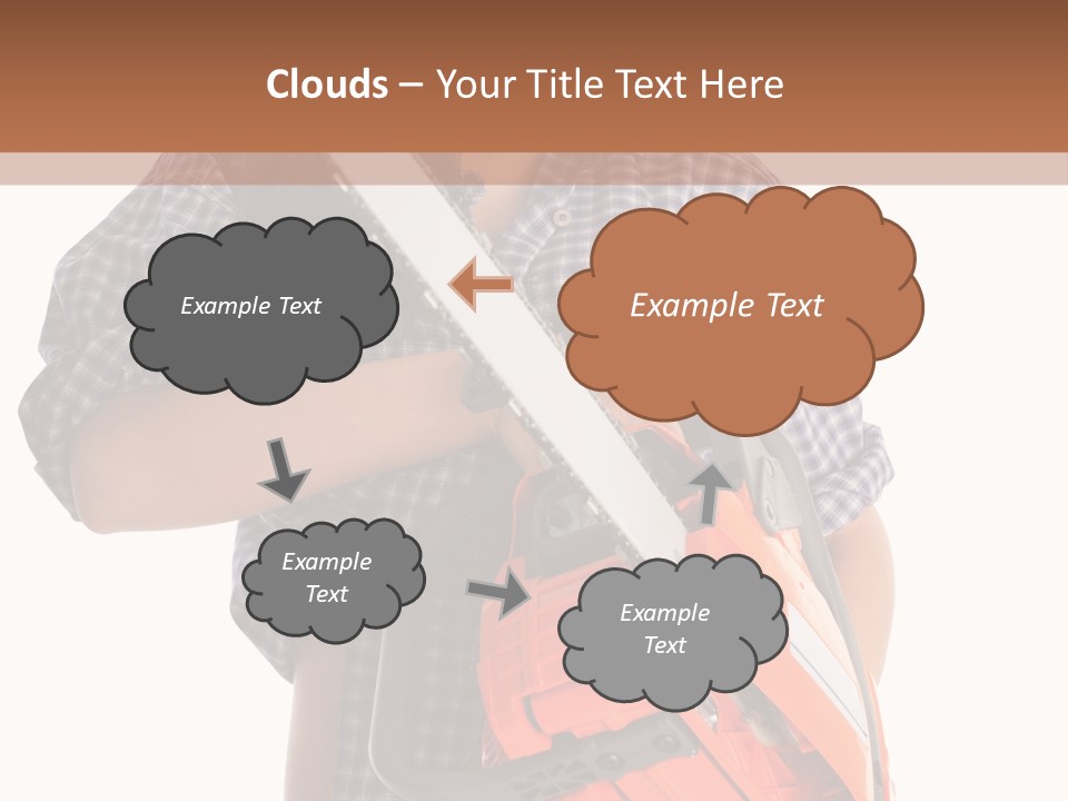 Standing Caucasian Carpenter PowerPoint Template