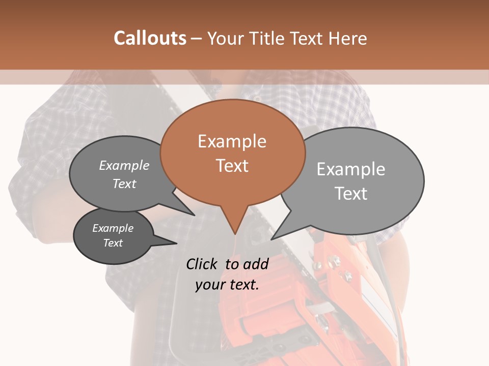 Standing Caucasian Carpenter PowerPoint Template