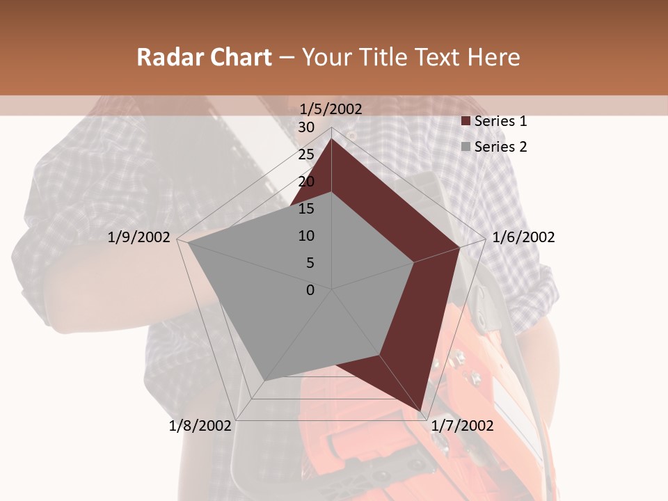 Standing Caucasian Carpenter PowerPoint Template