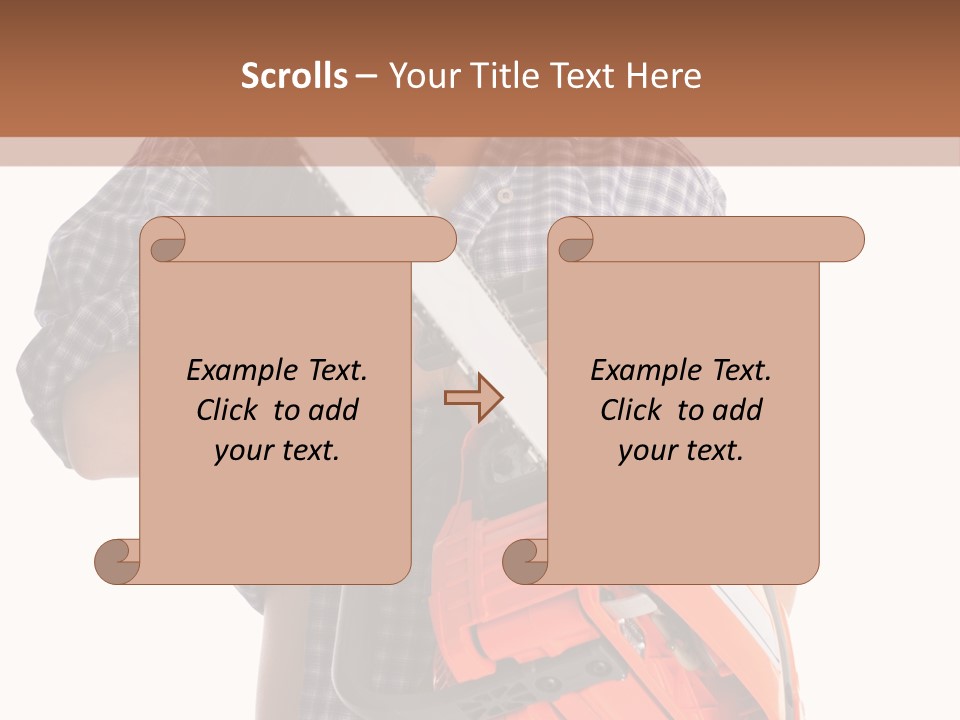 Standing Caucasian Carpenter PowerPoint Template