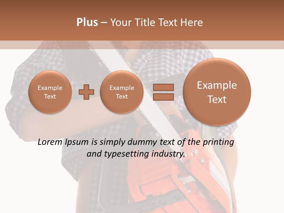 Standing Caucasian Carpenter PowerPoint Template