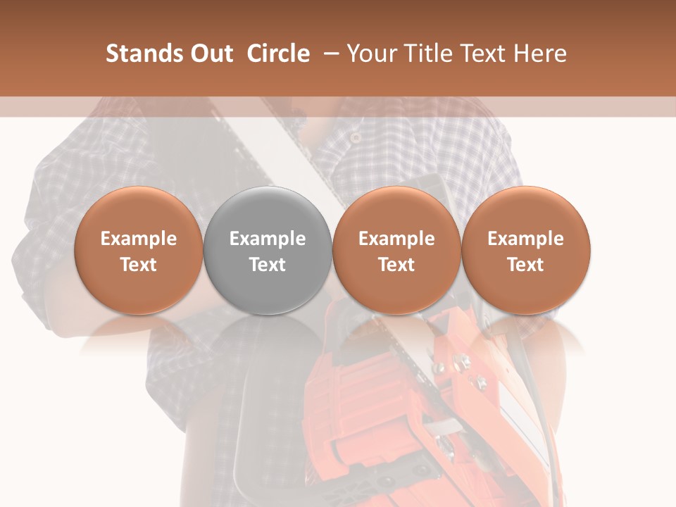 Standing Caucasian Carpenter PowerPoint Template