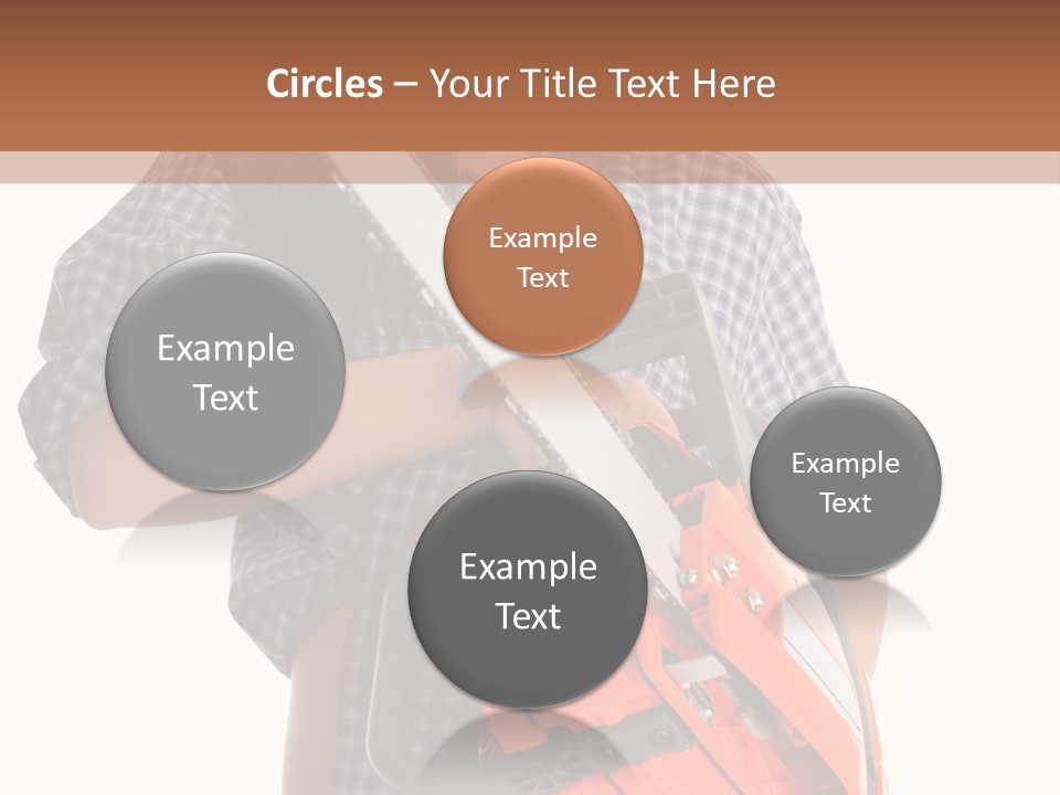 Standing Caucasian Carpenter PowerPoint Template