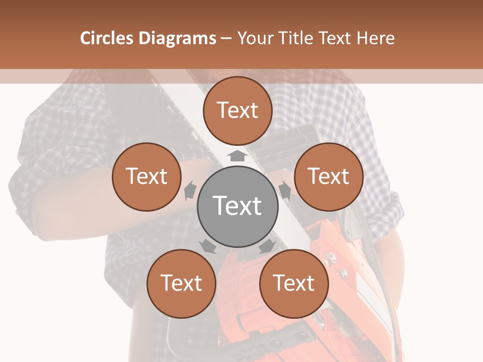 Standing Caucasian Carpenter PowerPoint Template