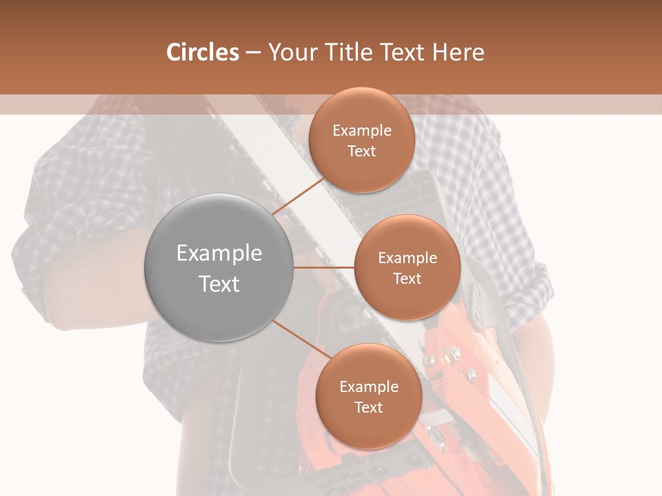 Standing Caucasian Carpenter PowerPoint Template