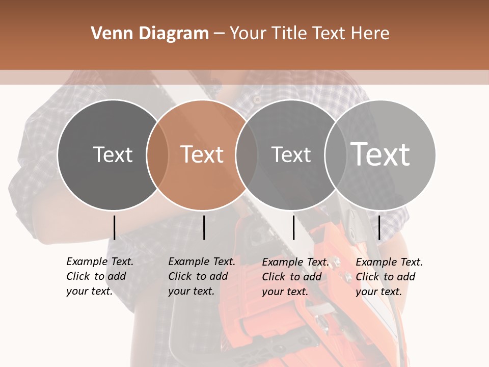 Standing Caucasian Carpenter PowerPoint Template