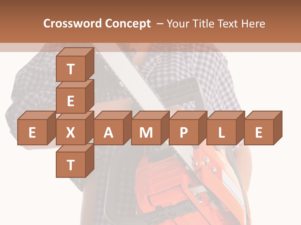 Standing Caucasian Carpenter PowerPoint Template