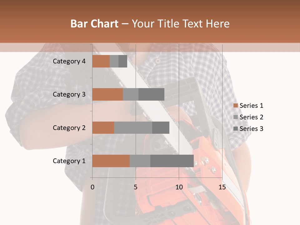 Standing Caucasian Carpenter PowerPoint Template