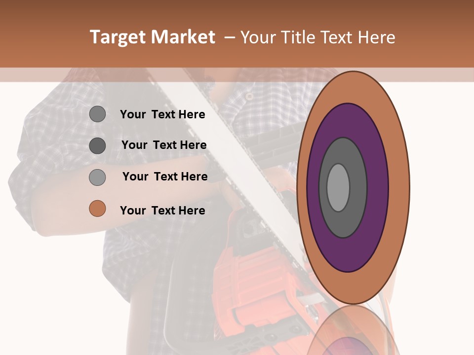 Standing Caucasian Carpenter PowerPoint Template