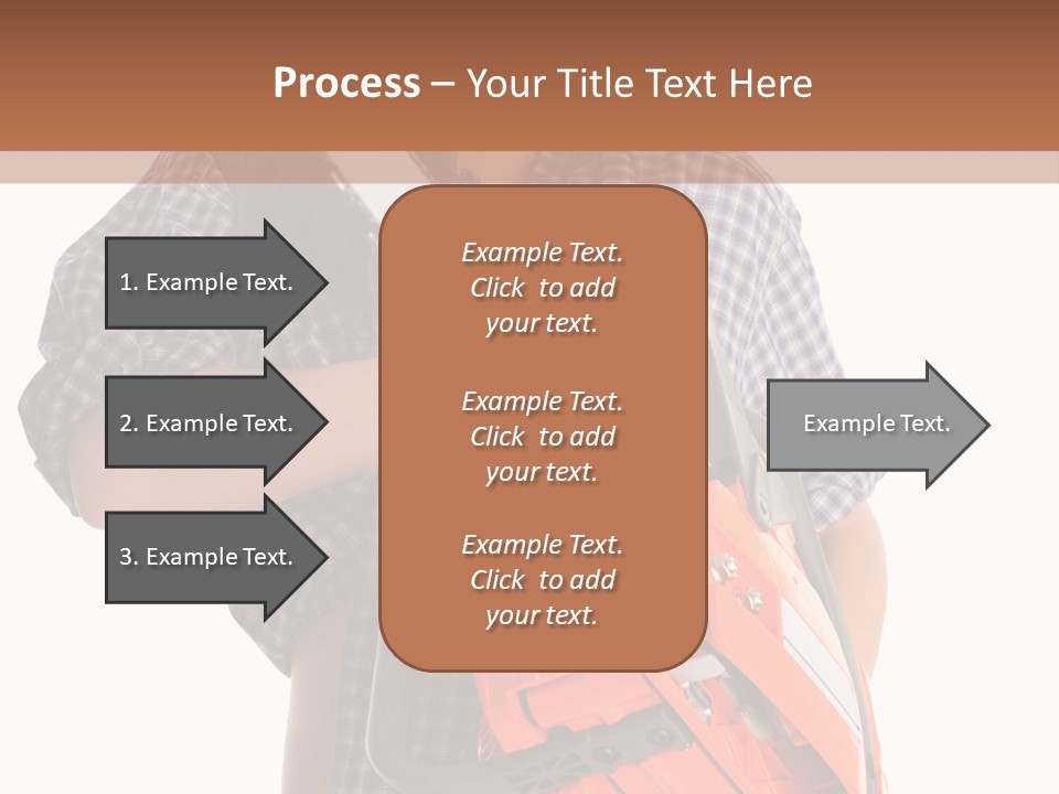 Standing Caucasian Carpenter PowerPoint Template