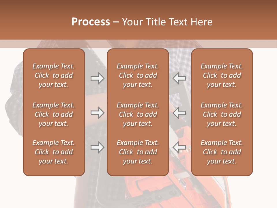 Standing Caucasian Carpenter PowerPoint Template