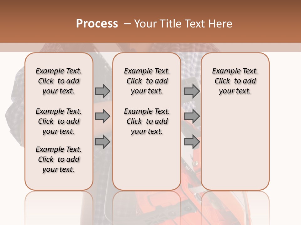 Standing Caucasian Carpenter PowerPoint Template