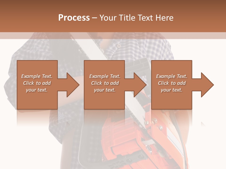 Standing Caucasian Carpenter PowerPoint Template