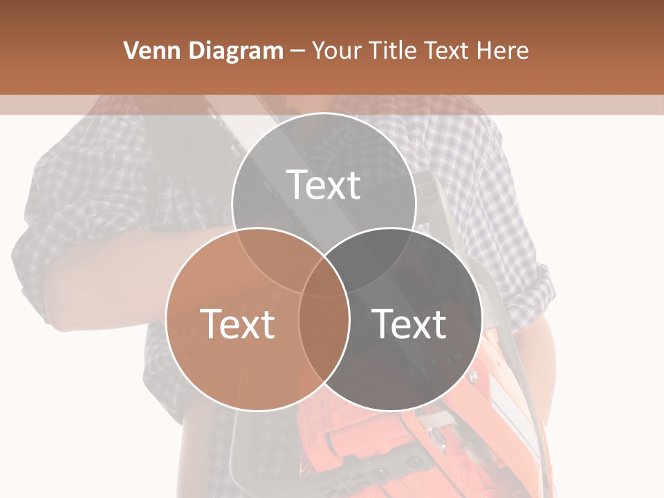 Standing Caucasian Carpenter PowerPoint Template