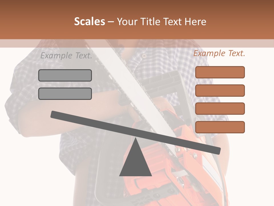Standing Caucasian Carpenter PowerPoint Template
