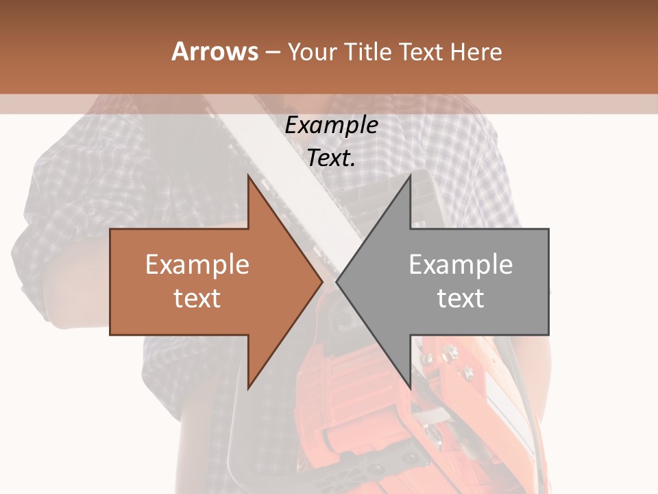 Standing Caucasian Carpenter PowerPoint Template