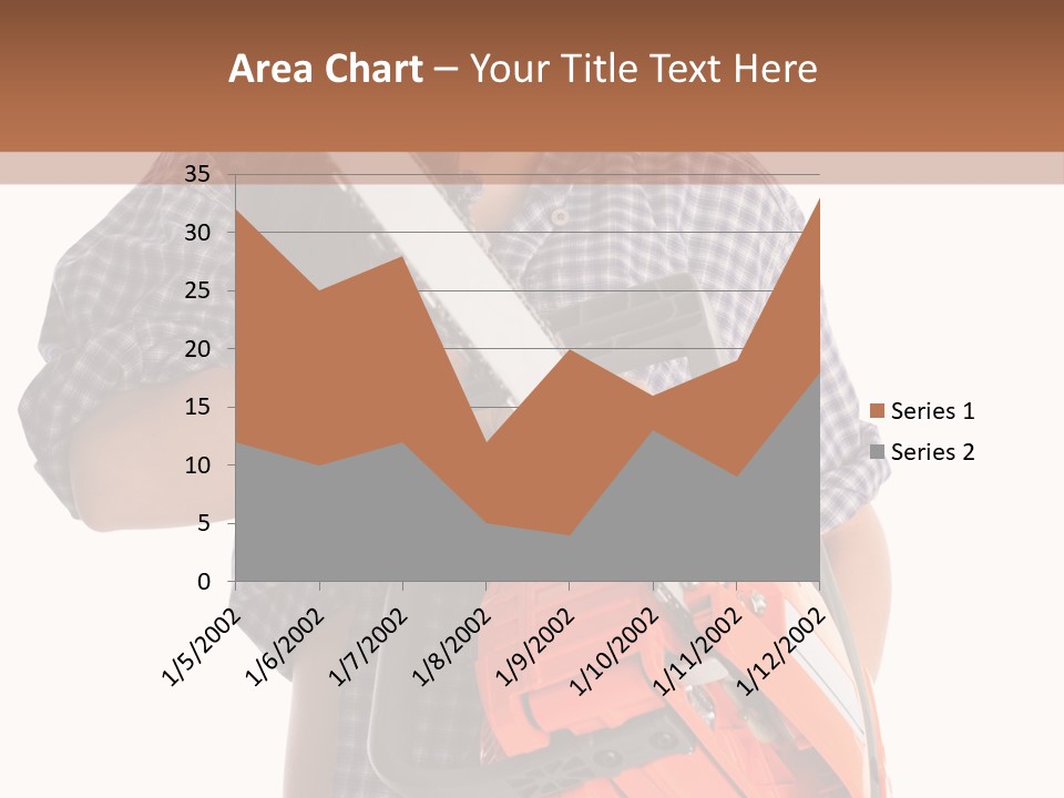 Standing Caucasian Carpenter PowerPoint Template