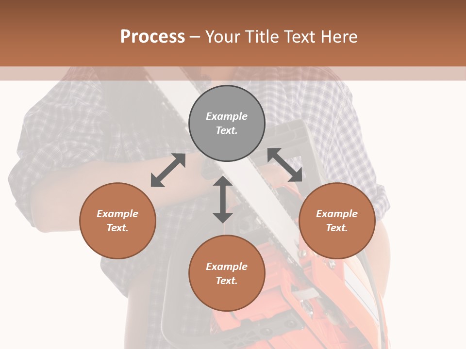 Standing Caucasian Carpenter PowerPoint Template