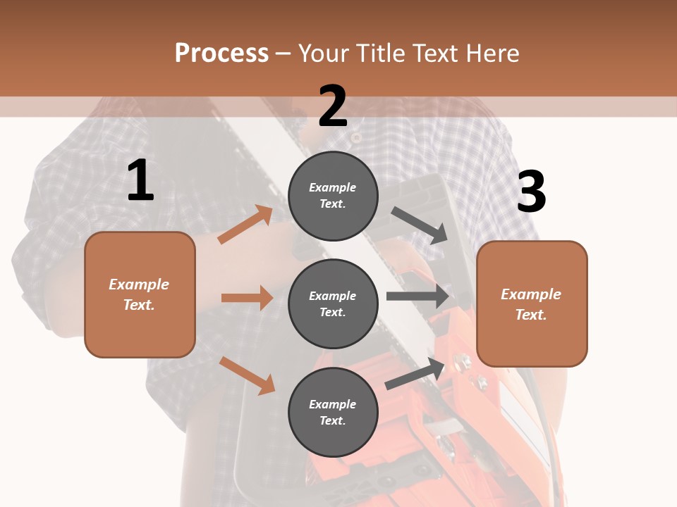 Standing Caucasian Carpenter PowerPoint Template