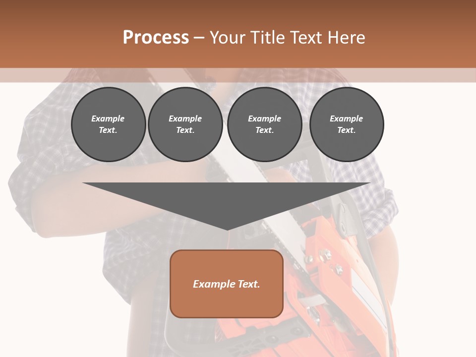 Standing Caucasian Carpenter PowerPoint Template