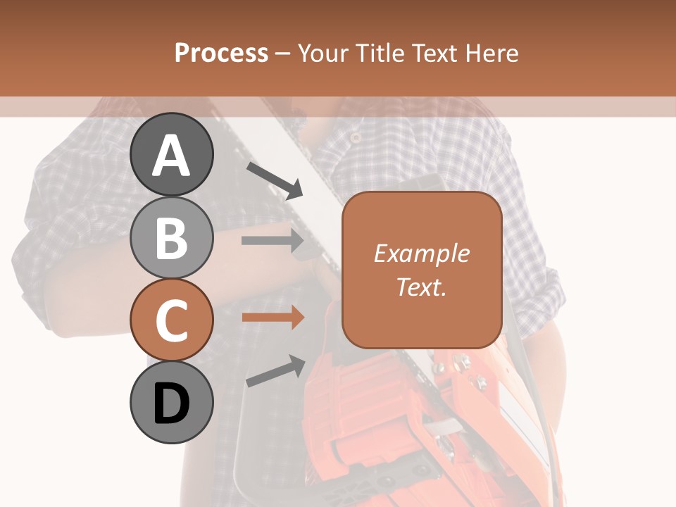 Standing Caucasian Carpenter PowerPoint Template