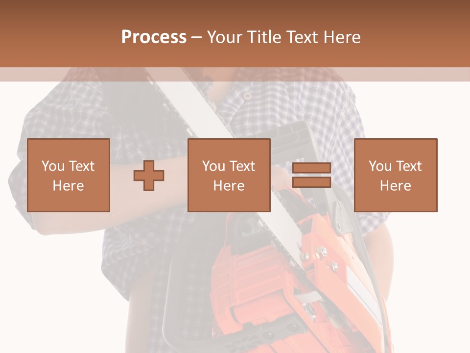 Standing Caucasian Carpenter PowerPoint Template