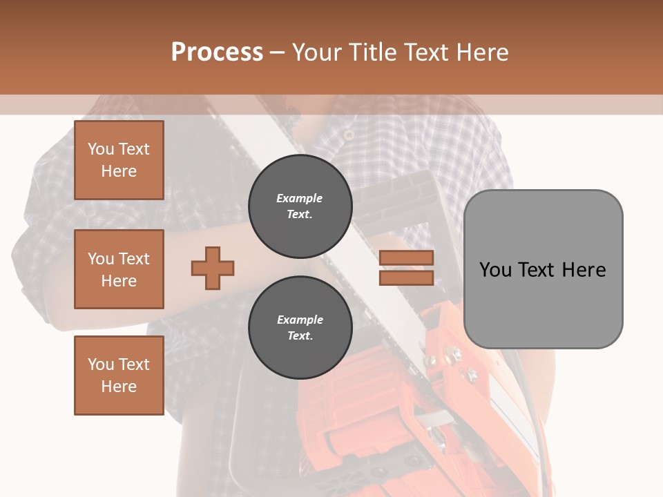 Standing Caucasian Carpenter PowerPoint Template