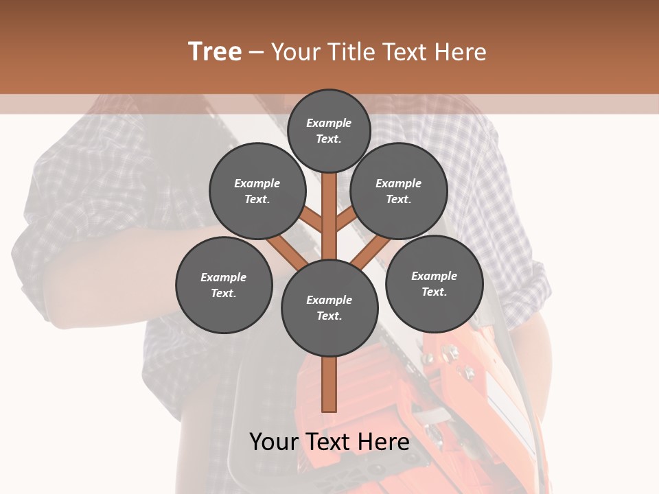 Standing Caucasian Carpenter PowerPoint Template