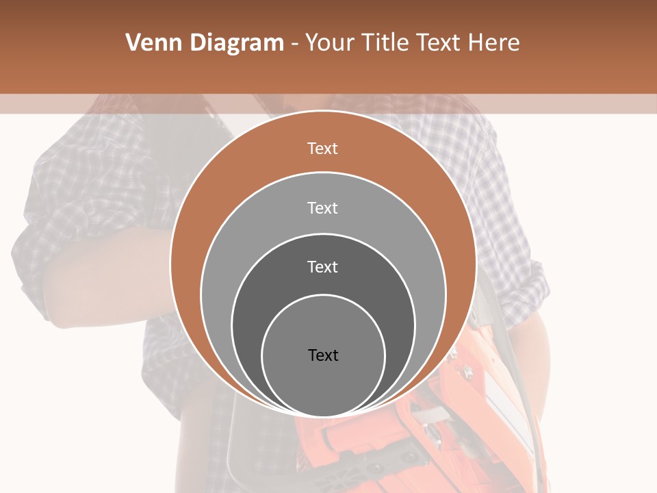 Standing Caucasian Carpenter PowerPoint Template