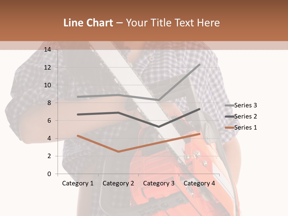 Standing Caucasian Carpenter PowerPoint Template