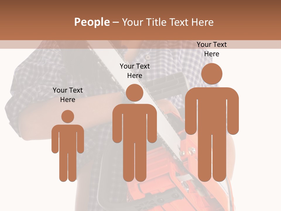 Standing Caucasian Carpenter PowerPoint Template