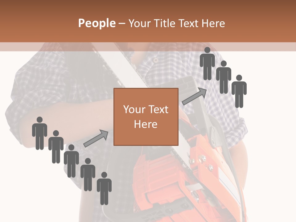 Standing Caucasian Carpenter PowerPoint Template