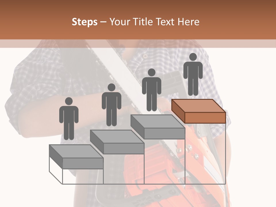 Standing Caucasian Carpenter PowerPoint Template