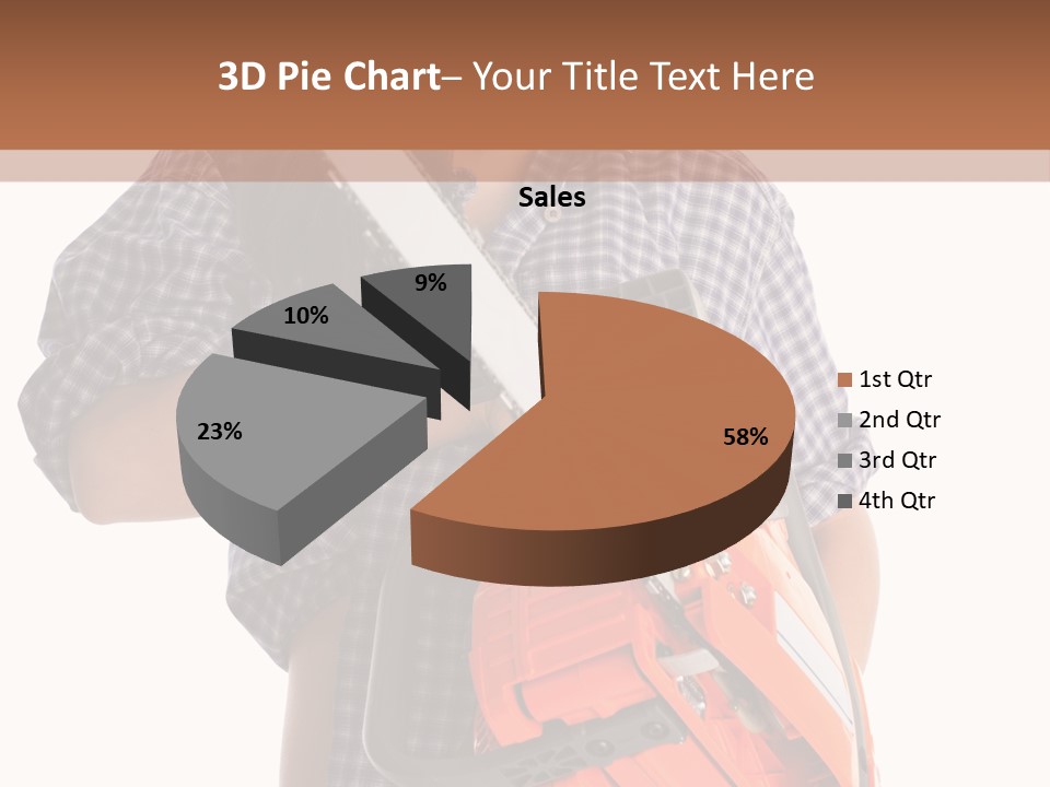Standing Caucasian Carpenter PowerPoint Template