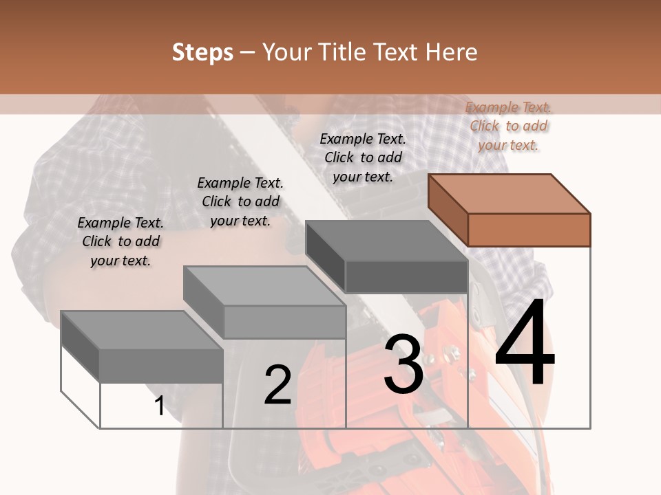 Standing Caucasian Carpenter PowerPoint Template