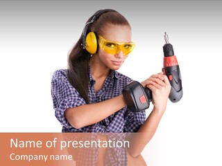 Girl Human Happy PowerPoint Template