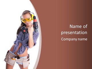 Electrical Person Construction PowerPoint Template