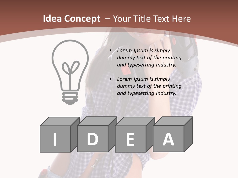 Electrical Person Construction PowerPoint Template