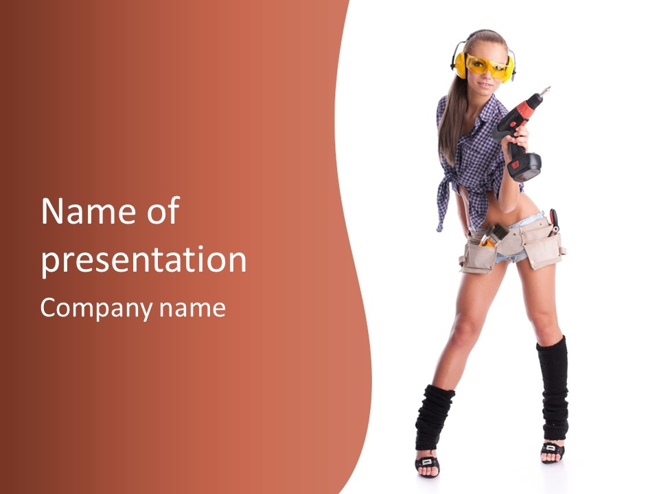 White Person Renovation PowerPoint Template