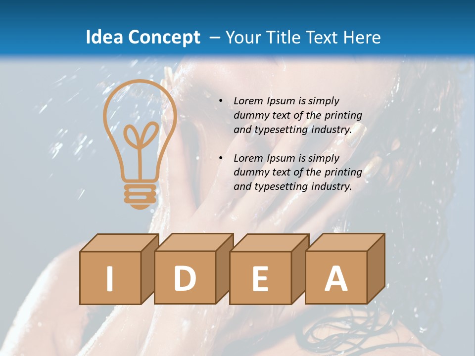 Girl Spray Clean PowerPoint Template