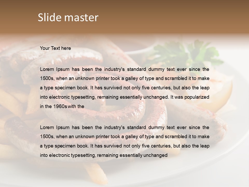 Green White Slice PowerPoint Template