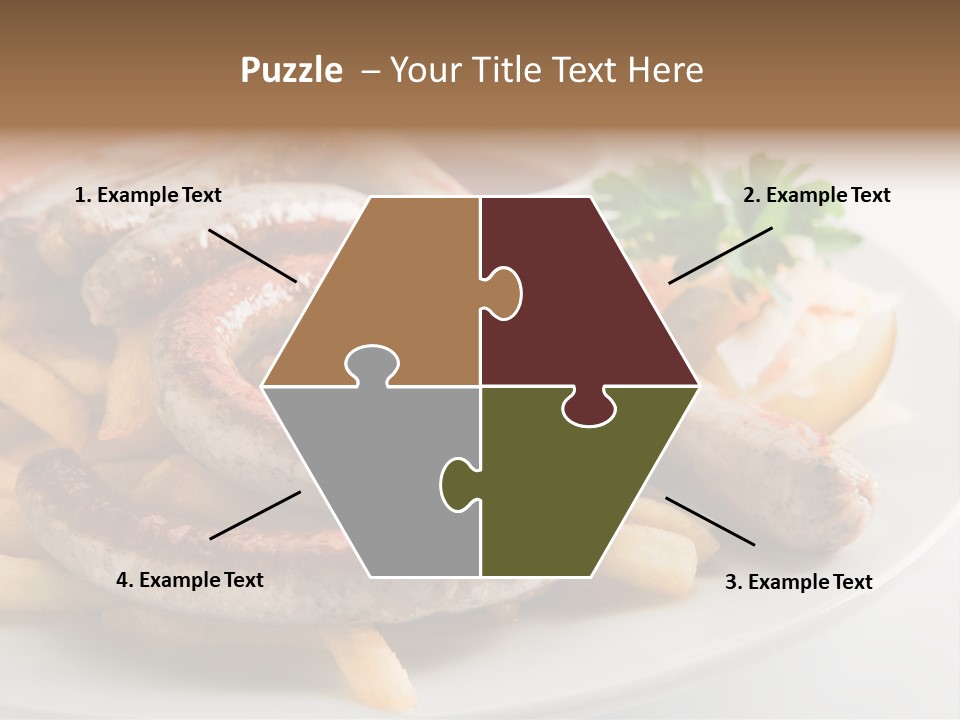 Green White Slice PowerPoint Template