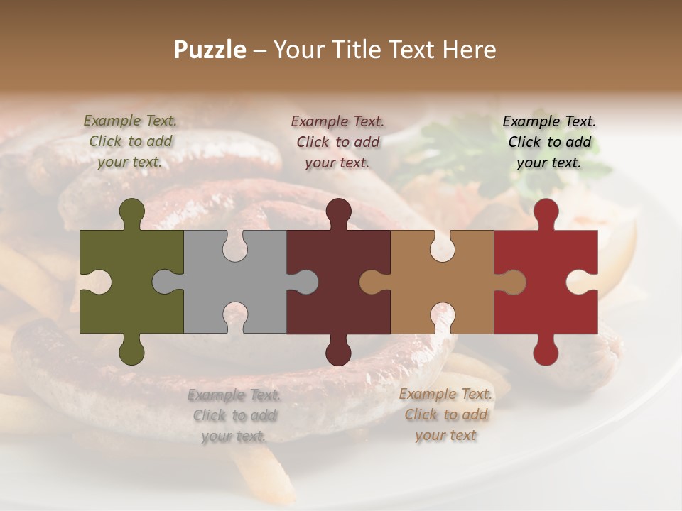 Green White Slice PowerPoint Template