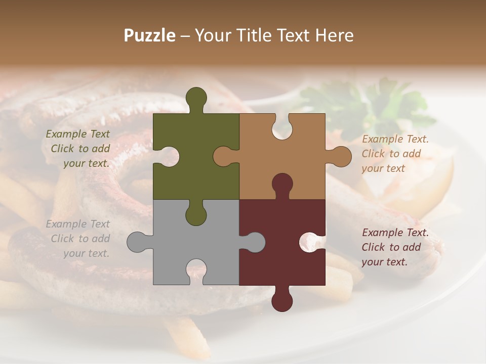 Green White Slice PowerPoint Template