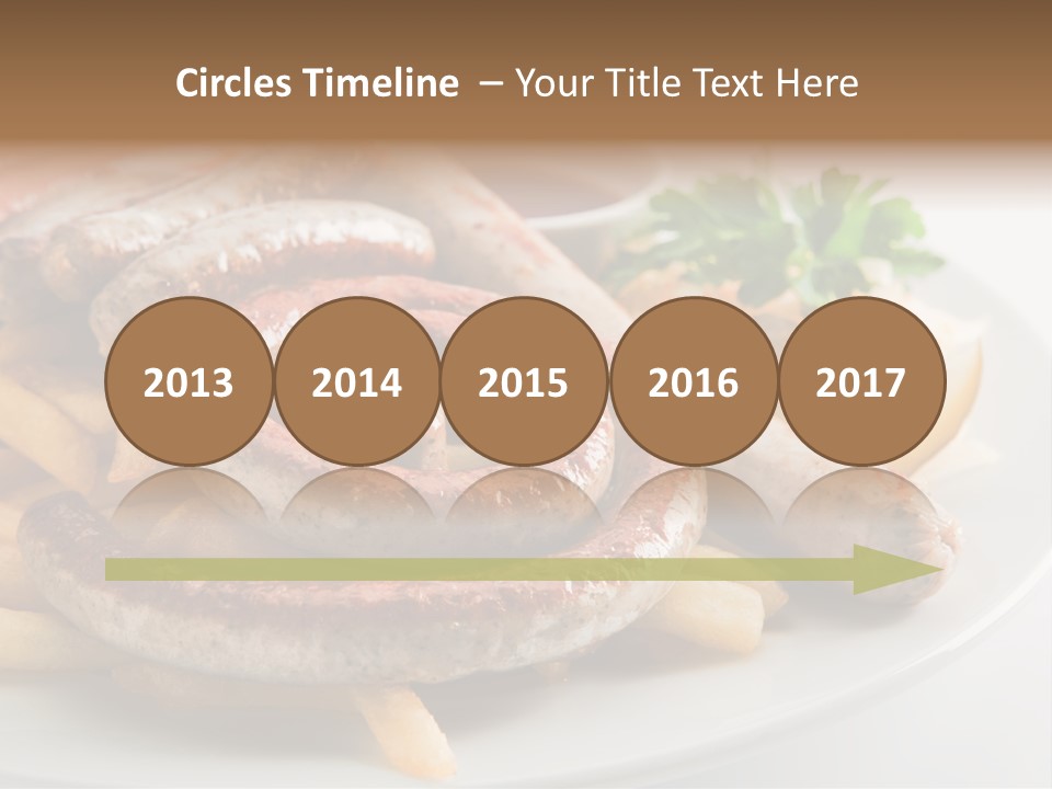 Green White Slice PowerPoint Template