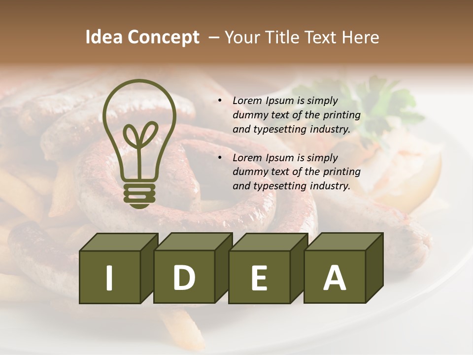 Green White Slice PowerPoint Template