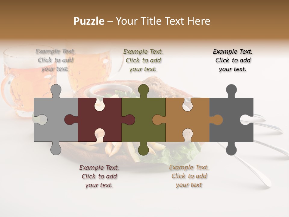 Business Meal Brown PowerPoint Template