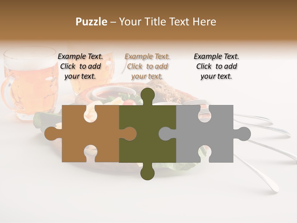 Business Meal Brown PowerPoint Template